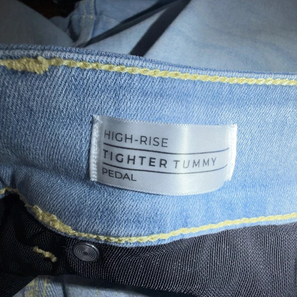 Lane Bryant High Rise Tighter Tummy Pedal Capri Jeans Stretch Women's 16
